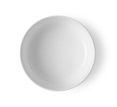 Beyaz arka planda beyaz kase