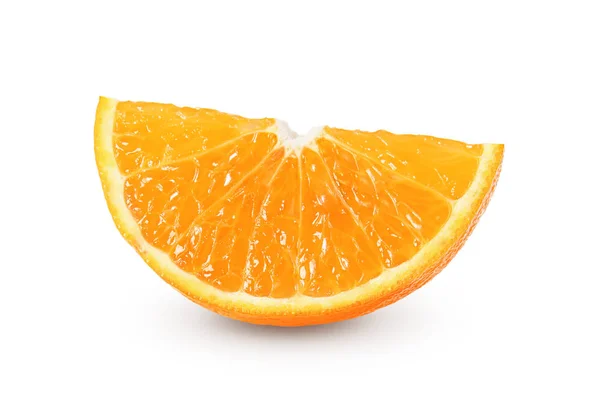 Oranžový Řez Bílém Pozadí — Stock fotografie