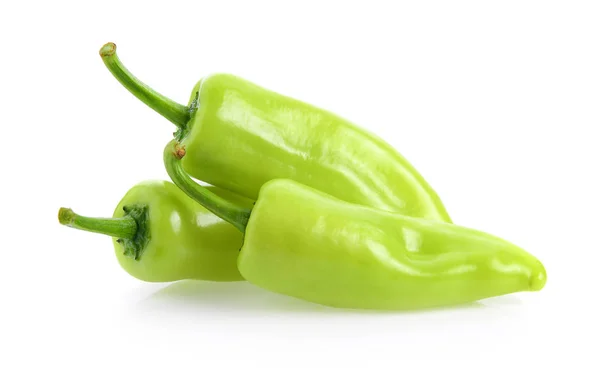Green Chili Pepper Isolated White Background — Stock Photo, Image
