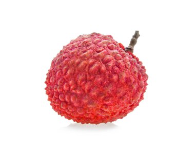 Beyaz arka plan üzerinde izole lychee tropikal meyve. 