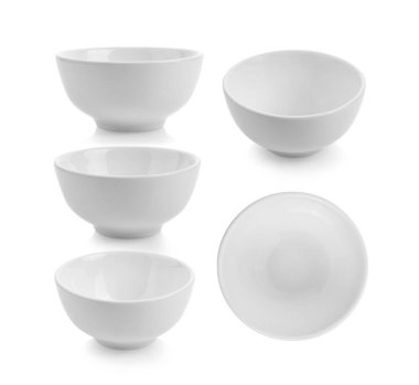 beyaz arkaplanda kase