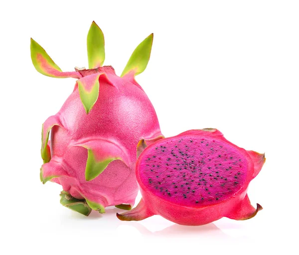 Dragon Fruit Geïsoleerd Witte Achtergrond — Stockfoto