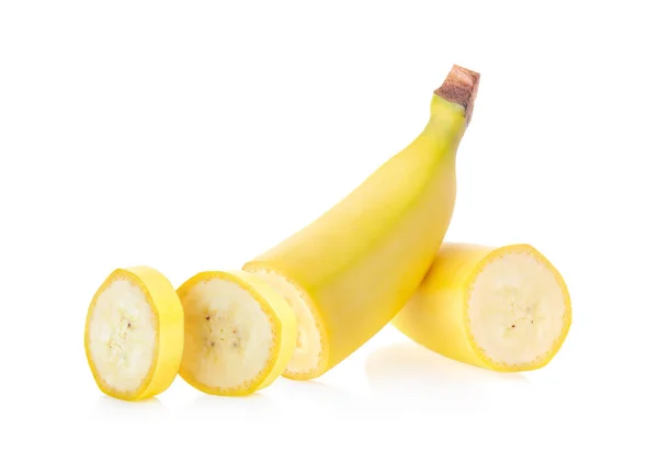 Banane isoliert auf weißem Hintergrund — Stockfoto