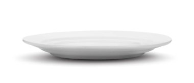 seramik plaka beyaz arkaplanda izole edildi