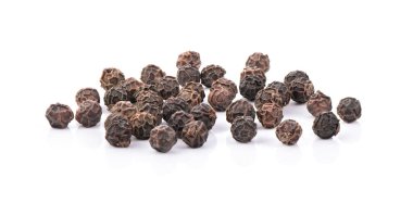 Black Peppercorns isolated on white background clipart
