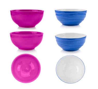 beyaz arkaplanda kase