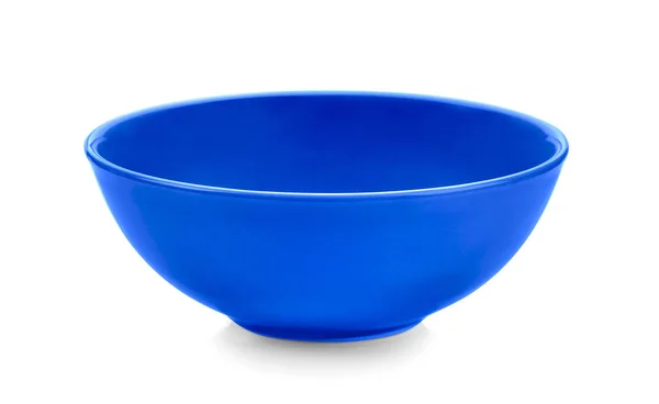 在白色背景上的蓝色碗 — 图库照片