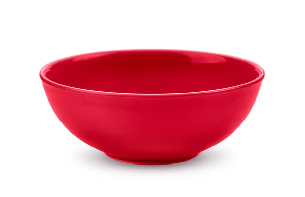 在白色背景上的红色碗 — 图库照片