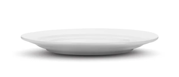 Placa de cerâmica isolada sobre fundo branco — Fotografia de Stock