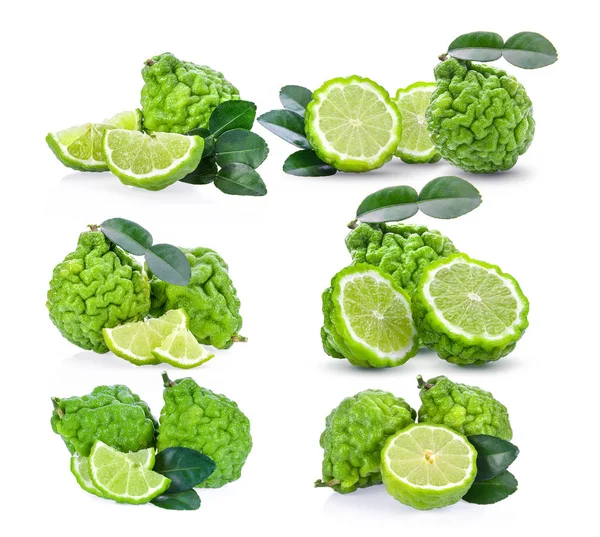 Set of bergamot fruit isolated on white background — Stock Photo, Image