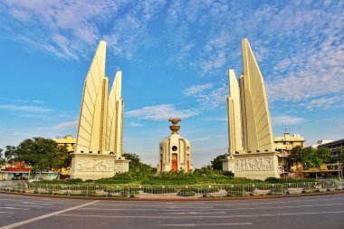 Manzara demokrasi Anıtı Tayland siyasi bir sembolüdür (Ekim 14) Bangkok