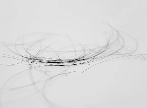 Close Hair Loss White Background — Stok Foto