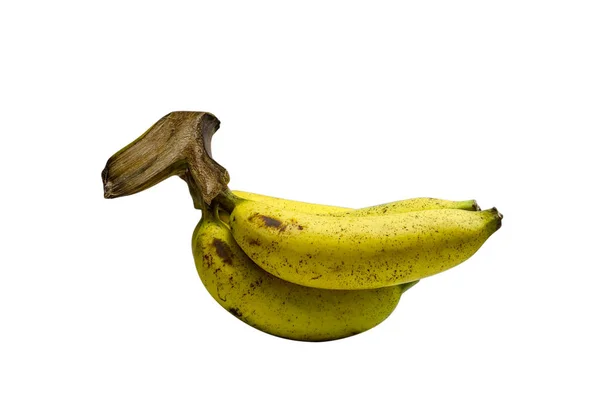 Set Bananas Isolated White Background Clipping Path — Stock Photo, Image