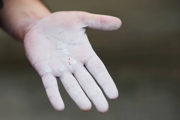 Young athlete getting ready for training. Hand Close-up ストックフォト