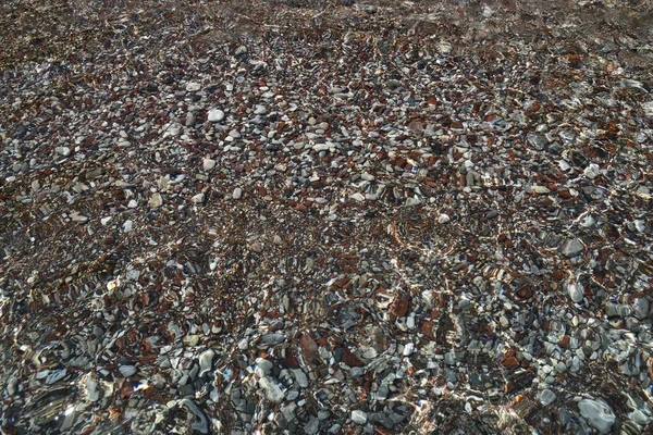 Pebbles Sob Água Limpa Praia Costa Mar Egeu — Fotografia de Stock