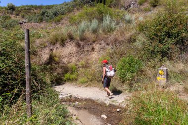 Rota di üzerinde yürüme Santiago di Compostera