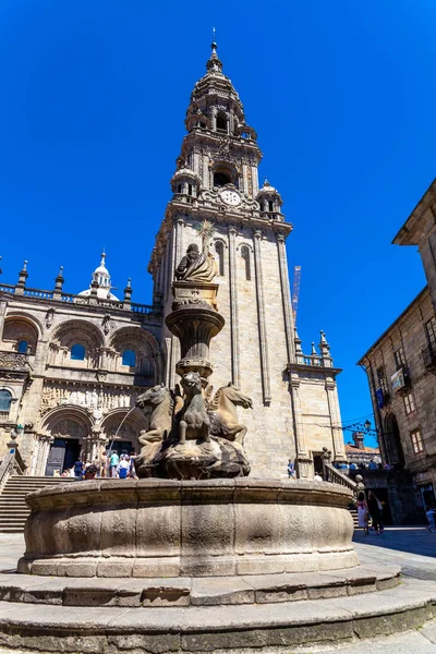 Caminando Por Ruta Santiago Compostela Catedral — Foto de Stock