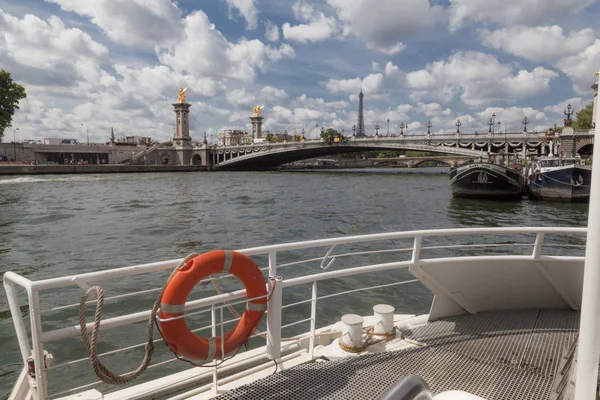 Passeggiare Strade Parigi Lungo Senna Pont Alexander Iii — Foto Stock