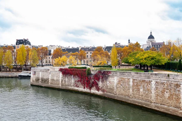 Regen Durch Die Straßen Von Paris Ile Notre Dame — Stockfoto