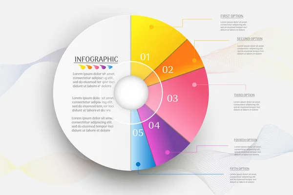 Design Business Template Optionen Oder Schritte Infografik Diagramm Element Mit — Stockvektor