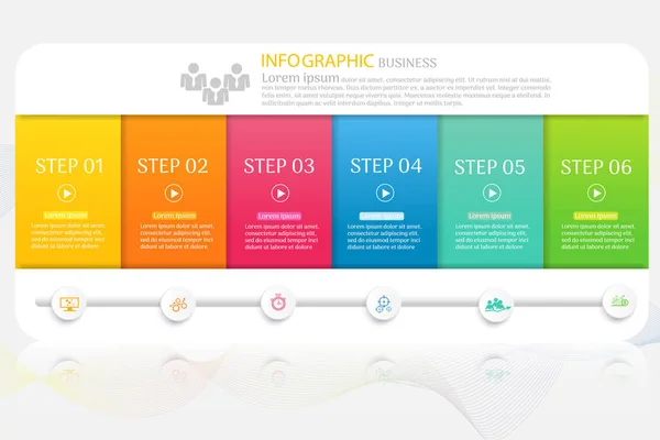 Design Business Template Optionen Oder Schritte Infografik Diagramm Element Mit — Stockvektor