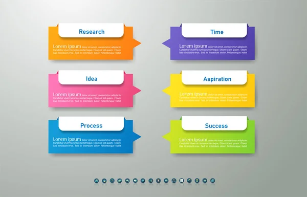 Diseño Plantilla Negocio Opciones Pasos Elemento Gráfico Infográfico Con Fecha — Archivo Imágenes Vectoriales