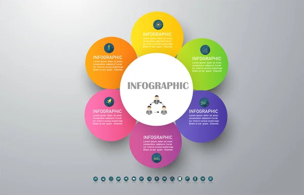 Design Geschäftsvorlage Infografik Diagramm Element Mit Ort Datum Für Präsentationen — Stockvektor