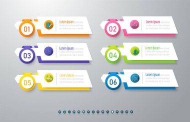 Sunumlar için yer tarihli İş şablonu bilgi grafiği öğesi dizayn et.