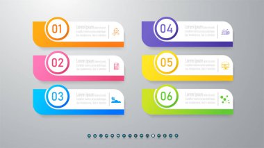 Sunumlar için yer tarihli İş şablonu bilgi grafiği öğesi dizayn et.