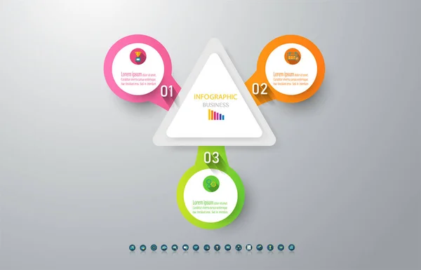 Diseño Elemento Gráfico Infográfico Plantilla Negocio Con Fecha Lugar Para — Vector de stock