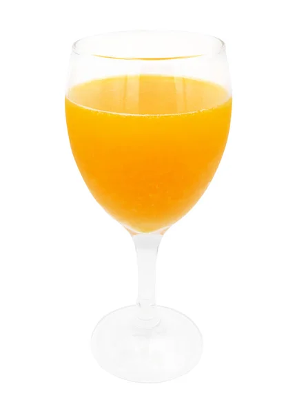 Vaso Jugo Naranja 100 Aislado Sobre Fondo Blanco Con Ruta —  Fotos de Stock