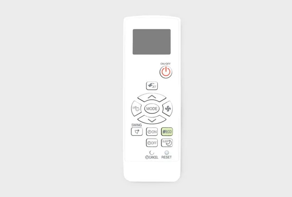 Air conditioner remote control isolated on white background with clipping path.