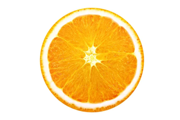 Fresh Orange Fruit Isolated White Background Clipping Path — Stock Photo, Image