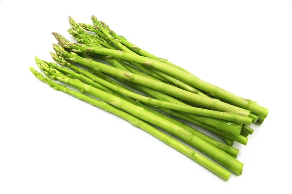 Asparagi Freschi Vegetali Isolati Fondo Bianco — Foto Stock