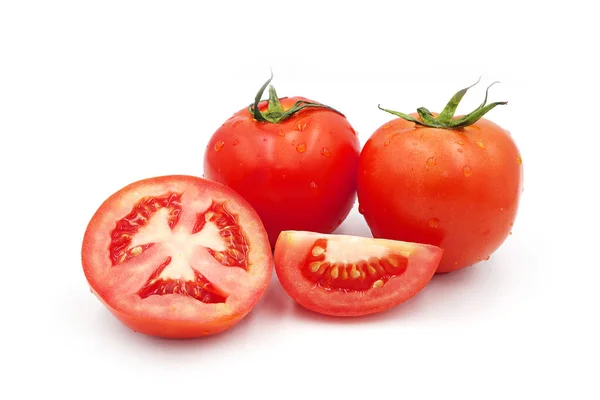 Tomate Isolée Sur Fond Blanc — Photo