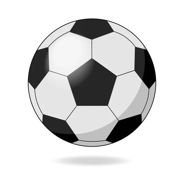 Pelota Fútbol Blanco Negro — Vector de stock