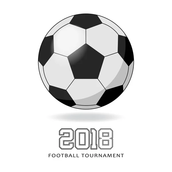 Ballon Football Noir Blanc — Image vectorielle