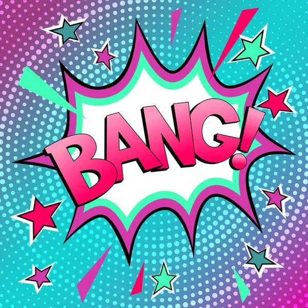 Yazıt Bang ile Comics tarzı satış etiketi. Pop-art tarzı vektör