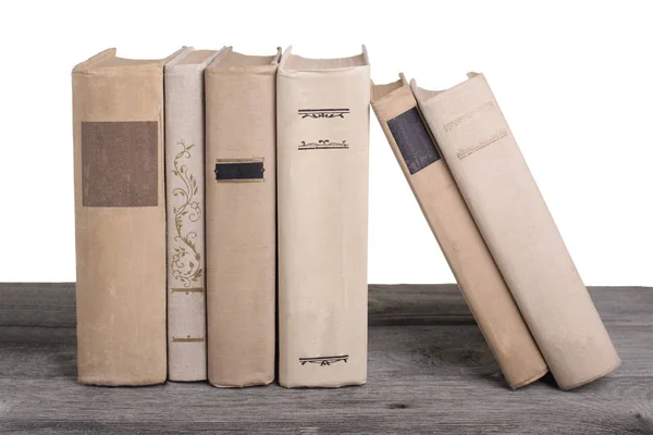 Livres anciens sur fond en bois — Photo