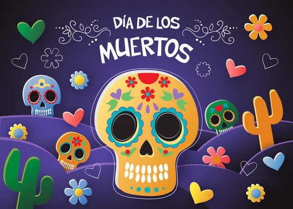 Ölü ya da Dia de los muertos gün için Meksika tatil vektör çizim
