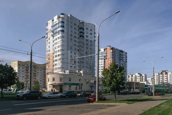 민스크는 벨라루스의 수도로 민스크 지역과 민스크 지역의 중심지이다 — 스톡 사진