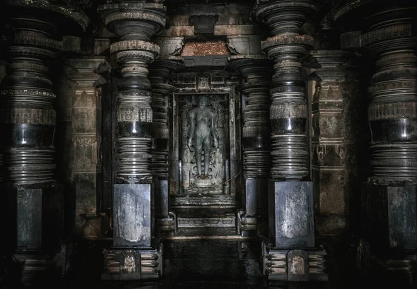 Halebid Karnataka Shiva Adanmış Eşsiz Hoysala Tarzı Bir Tapınağı Olan — Stok fotoğraf