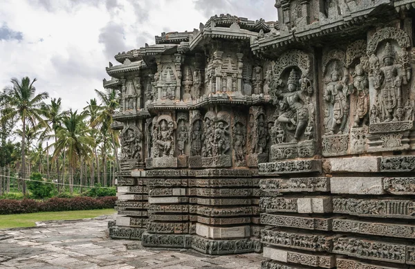 Halebid Uma Cidade Karnataka Com Único Templo Estilo Hoysala Dedicado — Fotografia de Stock