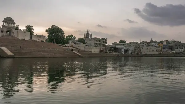 Starożytne Miasto Pushkar Skraju Pustyni Thar Rajasthan — Zdjęcie stockowe