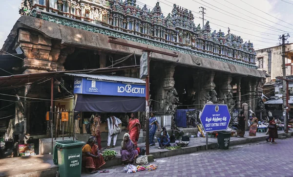 Madurai Ciudad Más Antigua India Punto Referencia Ciudad Templo Meenakshi — Foto de Stock