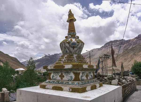 Ciudad Kaza Sede Del Remoto Valle Spiti Himalaya Occidental —  Fotos de Stock