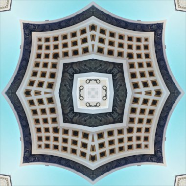 Fotoğrafın Kaleidoscope. Antik mimari, St. Petersburg Rusya şehri-saray meydanında genel personel binasının Binası