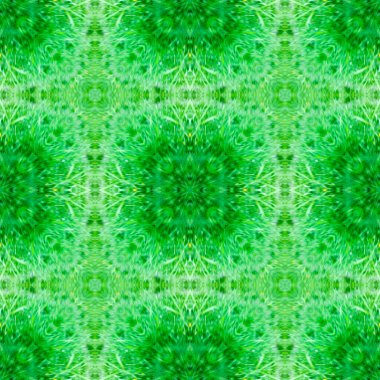 Bilgisayar grafikleri, illüstrasyon - kare desen, yeşilin farklı tonlarında kaleydoskop. Zümrüt Sihir, gerçeküstü, yama işi
