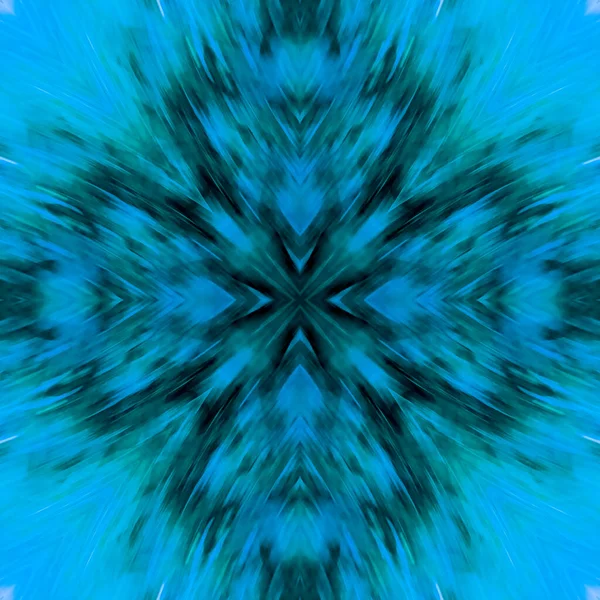 Computergrafik Muster Kaleidoskop Nahtlose Surreale Magische Textur Blautönen Die Fliese — Stockfoto