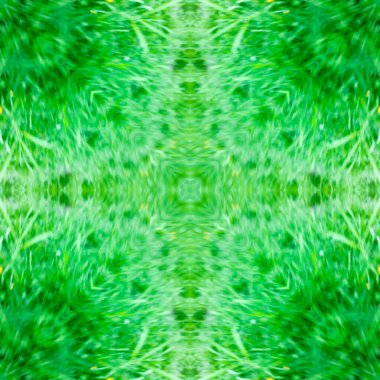 Bilgisayar grafikleri, illüstrasyon - kare desen, yeşilin farklı tonlarında kaleydoskop. Zümrüt Sihir, gerçeküstü, yama işi